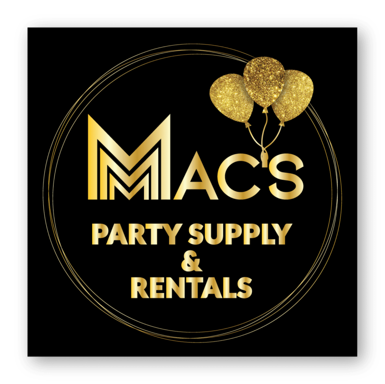 This image is a logo we created for MAC´S Party Supply & Rentals.