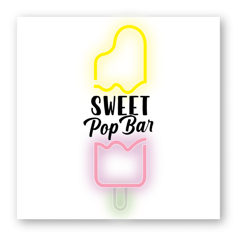 This image is a logo we created for Sweet Pop Bar.