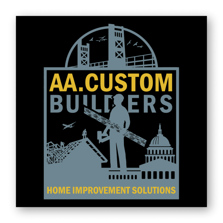 This image is a logo we created for AA. CUSTOM BUILDERS.