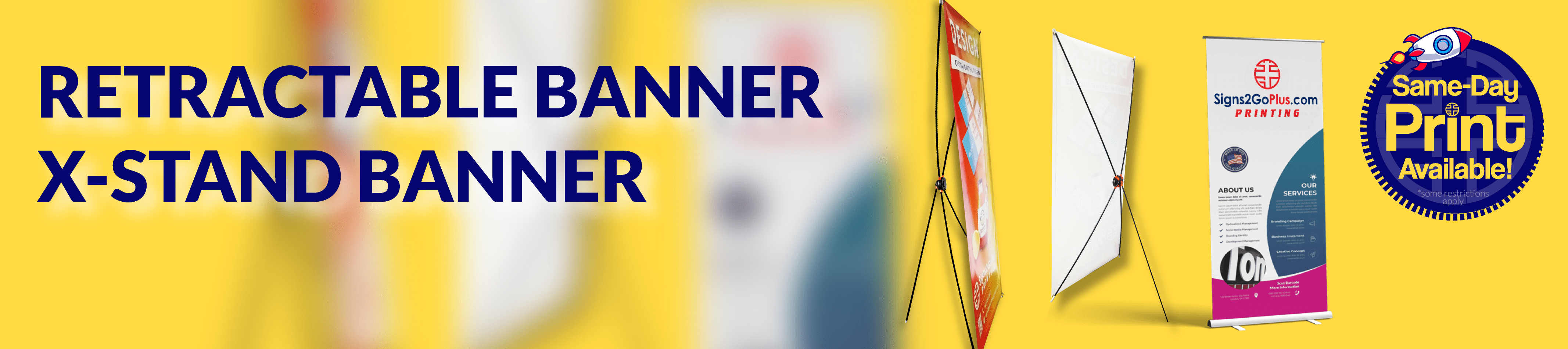 This image refers to our BANNERS promotion with Same Day Print Available. To learn more about BANNERS, feel free to check out the 'Products' section in the menu. Happy exploring!