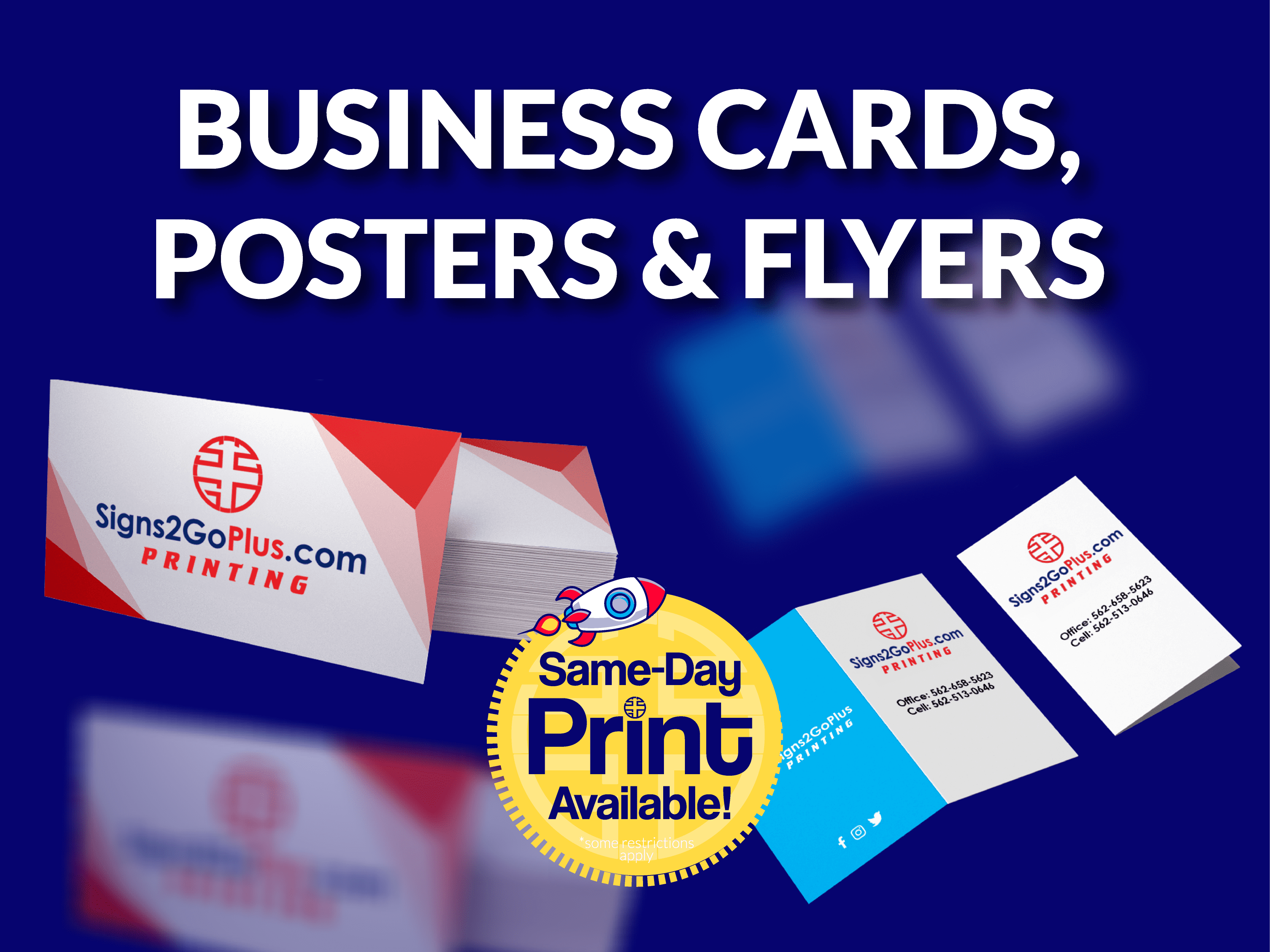 This image refers to our Business Cards, Posters & Flyers promotion with Same Day Print Available. To learn more about Business Cards, Posters & Flyers, feel free to check out the 'Products' section in the menu. Happy exploring!